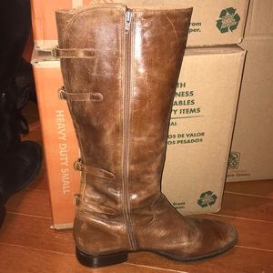 Brown leather riding boots!